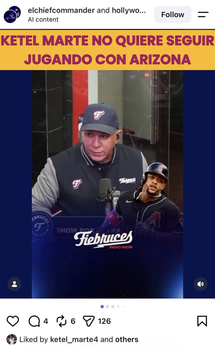 PHXFansAZ's tweet photo. WOW. Why isn’t this everywhere?

“Ketel Marte does not want to keep playing for Arizona.”

Ketel Marte (ketel_marte4) liked this IG post from his official handle. https://t.co/4F9pmIveuI