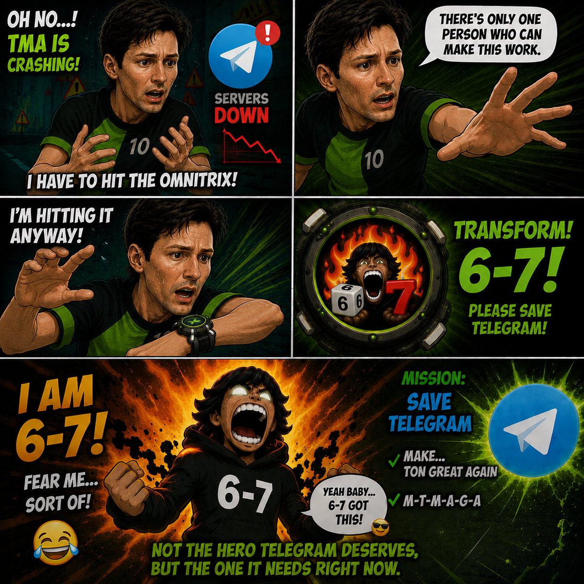 Perrykhul's tweet photo. Mission impossible: Make TMA great again 
    
who do we send ! 😱...  choose your Hero 😁 

¶ Ben 10
¶ Kelvin 11
¶ Durove 67

#67MAXXING
@sixsevenapp https://t.co/m8JyGbPNOF