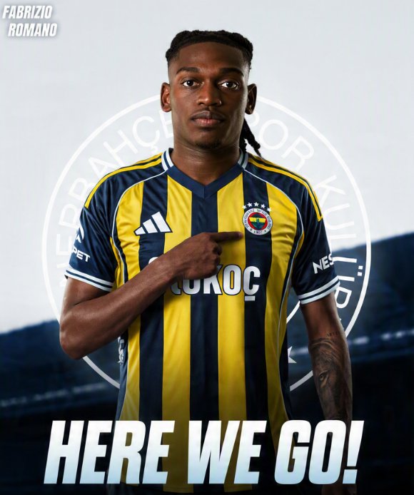 RonaldoProp2's tweet photo. 🚨🟡🔵 Rafael Leão to Fenerbahçe, HERE WE GO! 🇵🇹

Deal agreed for €45m. Leão has chosen Fenerbahçe despite interest from Galatasaray.

Medical booked, documents to be signed soon.

Here we go! 🦁 https://t.co/pAphdcZ57r