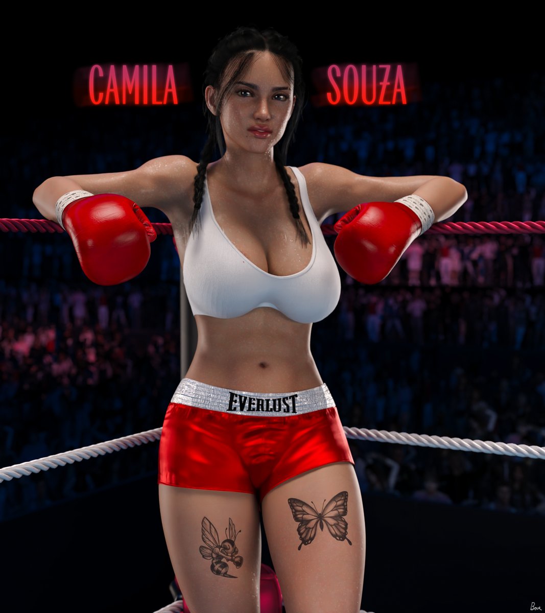 CamiSutraDraws's tweet photo. Absolutely IN LOVE with these Ring Girls daz model fan art by @CoachAnthony7 !
Coach made an entire fight sequence! Check it out :)

#boxing #ringgirls #cami #camisutradraws #fanart https://t.co/uDdP6SDW6v