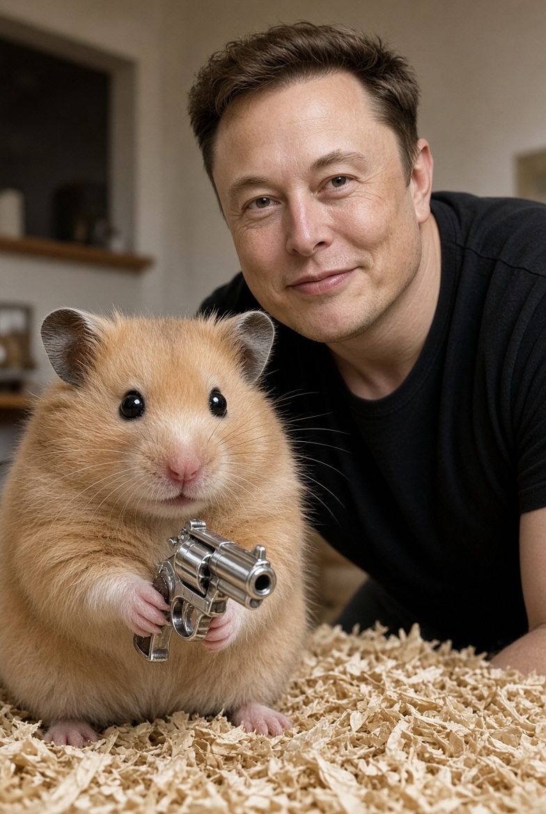 SorryHammy's tweet photo. People keep saying Elon is basically the crypto algorithm 😂

One repost and suddenly everyone discovers a coin. 👀

So… let's test the theory.

With $HAMMY 🐹🔫

@elonmusk @teslaownersSV https://t.co/Ot1pH6IOSO