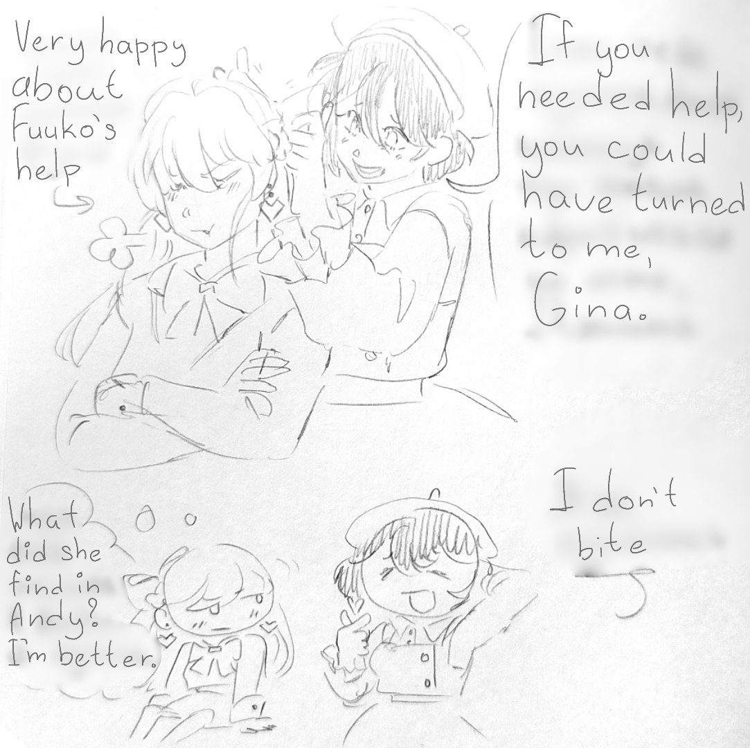 Uliyna201's tweet photo. Gina is very jealous, but she’s loved. #undeadunluck https://t.co/UyfdfVYZht