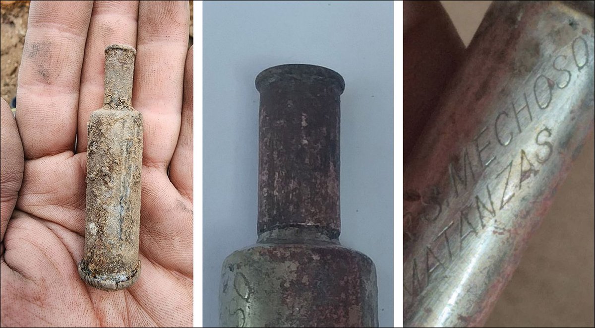 AntiquityJ's tweet photo. Locally made explosive device from revolutionary Cuba, inscribed ‘OSCAR S. MECHOSO / MATANZAS.

The Mechoso Store was a local business dealing in electrical and radio supplies. This device could have been improvised from their stock #NationalRadioDay

🆓 https://t.co/OGyFNv6Eqp https://t.co/3yi56j0RUb