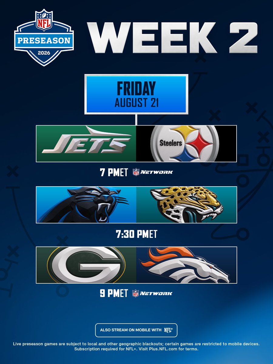 NFL's tweet photo. Preseason Week 2 keeps rolling 🍿 https://t.co/6B42wY1uHM