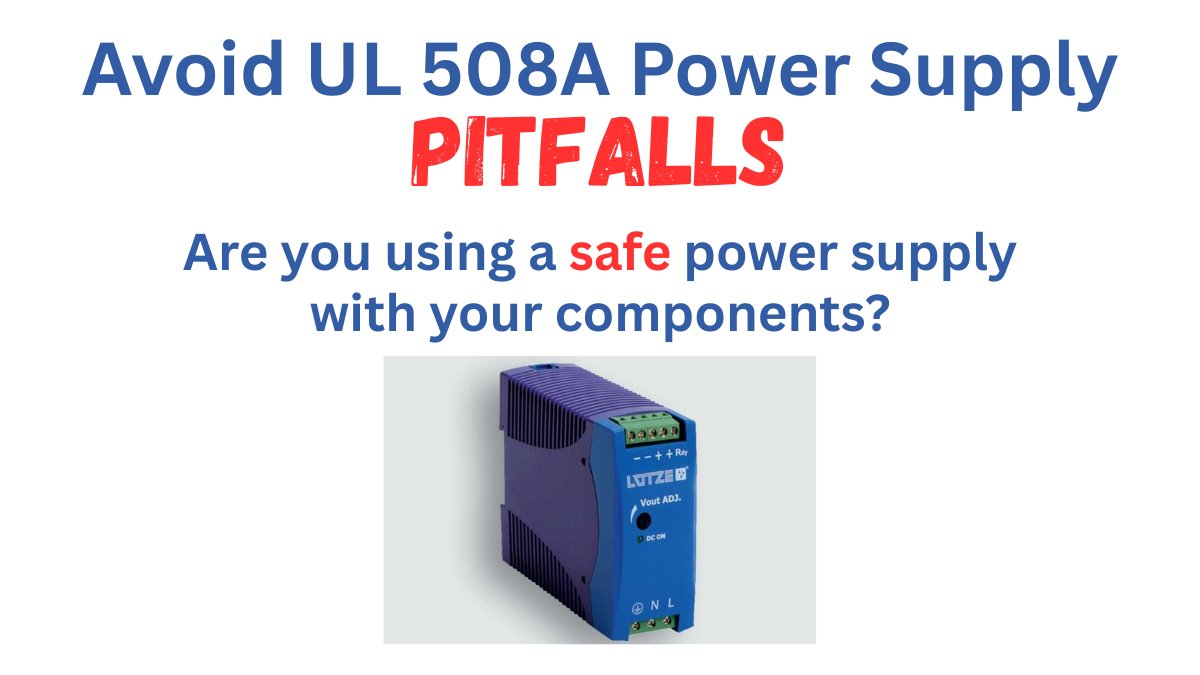 CatesControls's tweet photo. UL 508A Tip: The wrong power supply can lead to a failed panel inspection.
 
Some components require a Class 2, SELV, or PELV power supply. Using a power supply that does not meet the classification required by the connected component can create several situations that lead to UL inspection failure.
 
Always verify the component’s certification and installation requirements before selecting the power supply.
 
#UL508A #ControlPanels