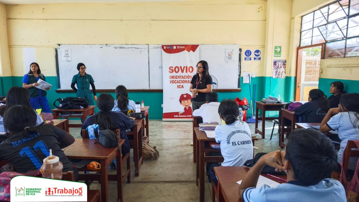 DRTPEICA's tweet photo. ✅ Durante los meses de abril, mayo y junio de 2026, SOVIO Ica brindó 2,280 atenciones, de las cuales 885 fueron intervenciones principales y 1,395 complementarias, beneficiando a estudiantes y jóvenes de diversas instituciones educativas y entidades de la región.

#SOVIOIca https://t.co/Q3p7kxc52w