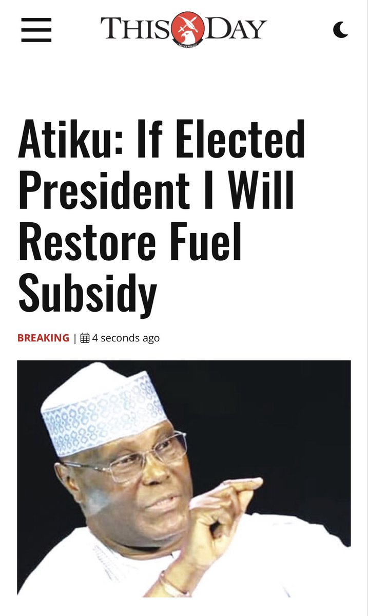 Morka2Felix's tweet photo. ATIKU, FLIP-FLOPPING IN LAST-DITCH DESPERATION …

Former Vice President Atiku Abubakar, presidential candidate of the African Democratic Congress (ADC) has backflipped from his 2023 policy support for fuel subsidy removal to a promise to restore fuel subsidy if elected president in 2027 … 

This is desperation of the most pitiful kind … an admission he is clueless and out of touch with Nigeria’s economic realities and imperatives of reform … willful blindness to transformative progress recorded by the Tinubu-administration … grossly bereft of ideas of alternative economic policy prescription … a last-ditch grasping at straws of misplaced populism that sets up to what may well become the final defeat, in 2027, of the longest presidential ambition in Nigeria’s electoral history.