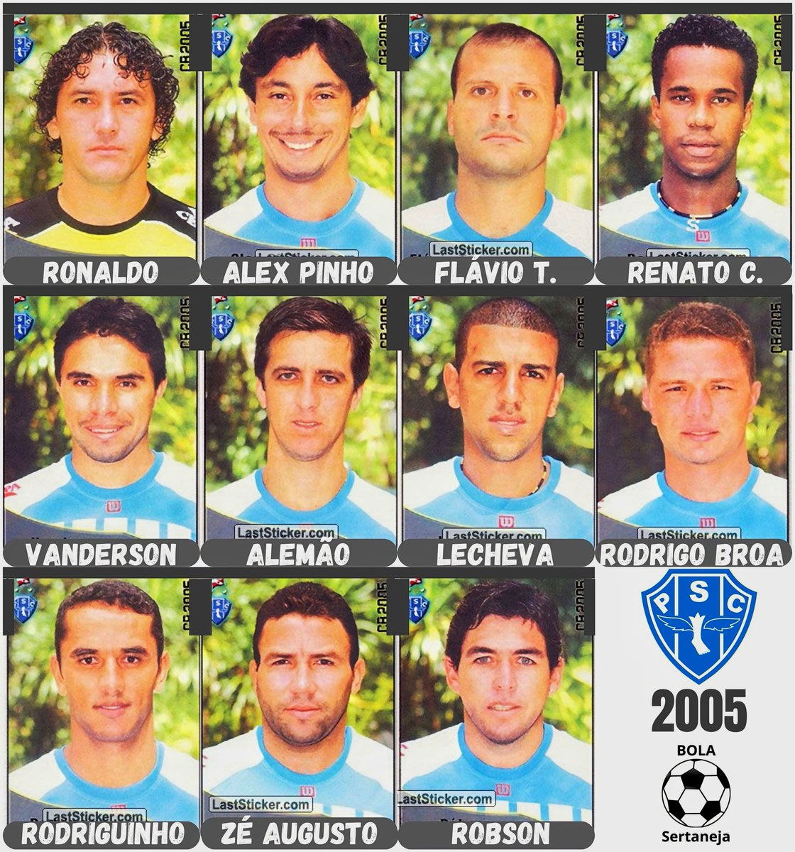 PaysanduFatos's tweet photo. Figurinhas do @Paysandu em 2005. https://t.co/LJ8zzciUJE