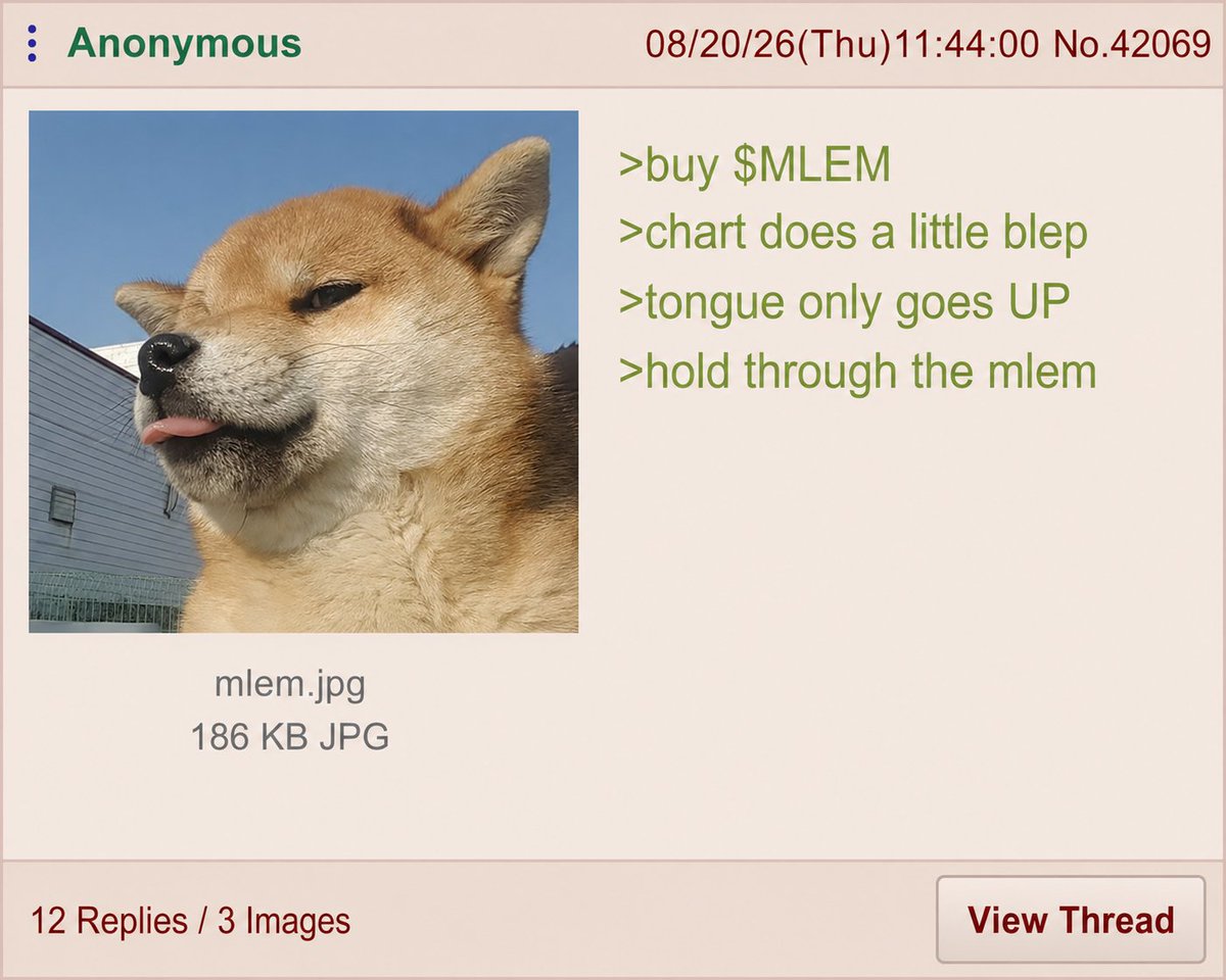 Mlem_pumpfun's tweet photo. the $mlem is an unstoppable force of nature. https://t.co/O2jf8hQnQt