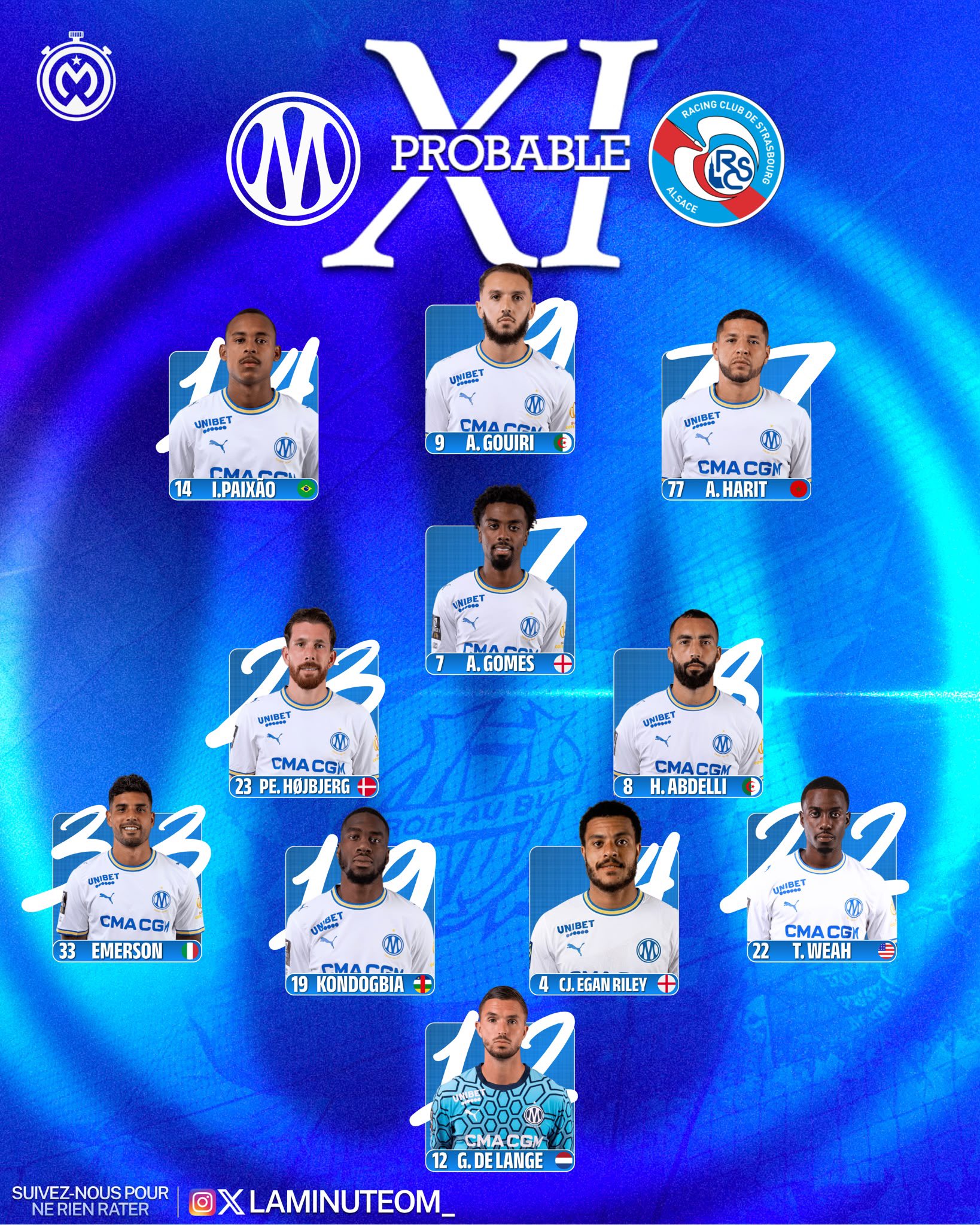 🚨Le premier XI probable de la saison face à Strasbourg !

Qu’en dites-...