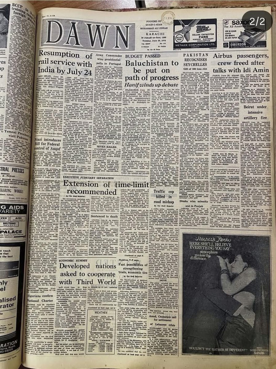 KiyyaBaloch's tweet photo. 29 جون 1976, یعنی پچاس سال قبل ڈان میں شائع ہونے والی خبر

’بلوچستان کو ترقی کی راہ پر گامزن کیا جائے گا‘

پچاس سال گزرنے کے باوجود اقتدار میں موجود لوگ آج بھی وہی پرانا اسکرپٹ پڑھ رہے ہیں۔

آخر بلوچستان کی ترقی کا یہ سفر حقیقت میں کب شروع ہوگا؟

بشکریہ سینئر صحافی @balocharif11 https://t.co/cxfNlS7Bi0