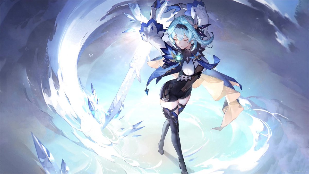 ZeroBloodBlade's tweet photo. Swinging her sword around, allowing its 𝐩𝐫𝐞𝐬𝐞𝐧𝐜𝐞 to pull her in whatever direction it desires. It was practice, and a little bit of play. The lush green of the landscape is swiftly covered in a sheet of ice. The sun will melt it all away in due time. https://t.co/aszHdb35tG