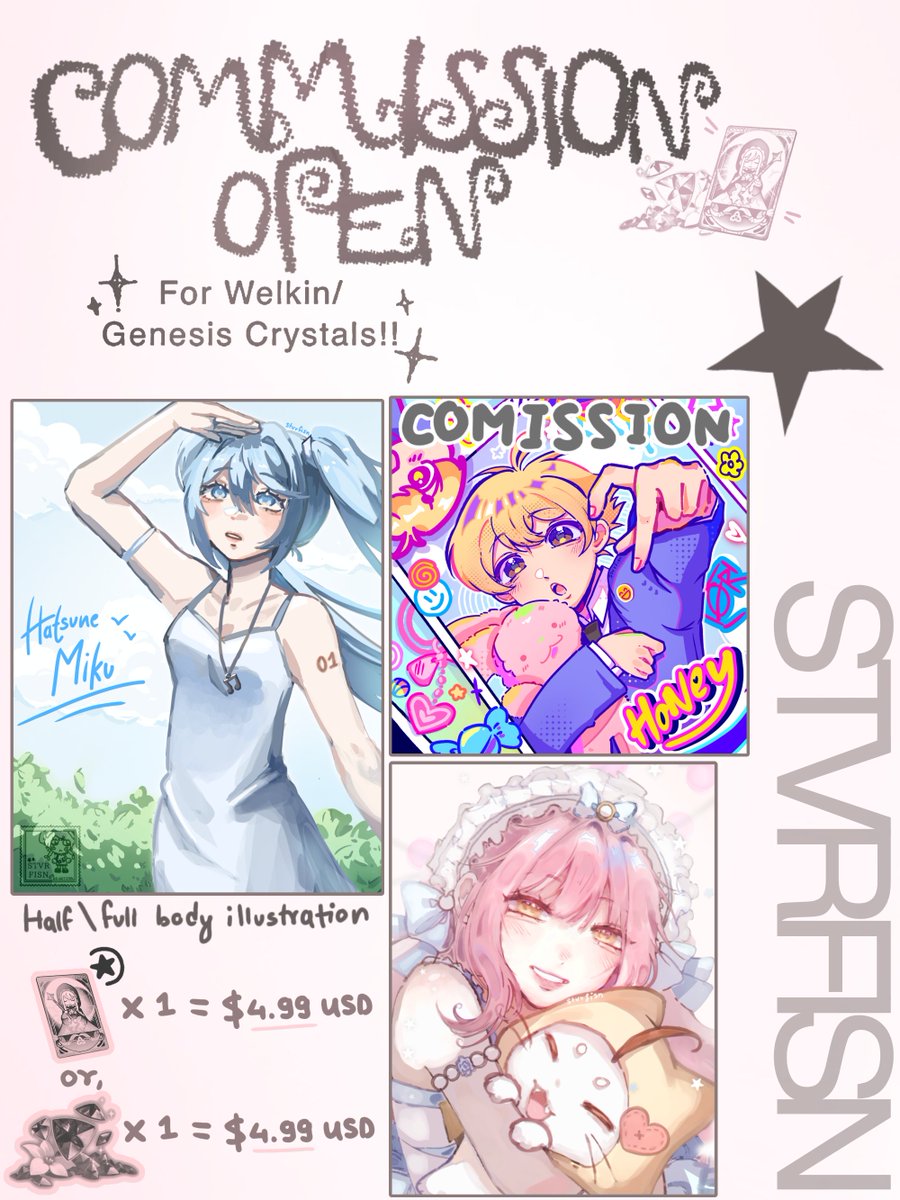 stvrfisn900's tweet photo. 𝗢𝗣𝗘𝗡𝗜𝗡𝗚 𝗖𝗢𝗠𝗠𝗜𝗦𝗦𝗜𝗢𝗡𝗦!!!!!

Desperately need money for Vodyanitsa after I got shot by Odette 💔

Please thoroughly go through the options and rules please.

Boosts are appreciated!!

#commissionopen #commissions  #genshincomnisions #commissionsareopen #commission https://t.co/gO8rRxJoX0