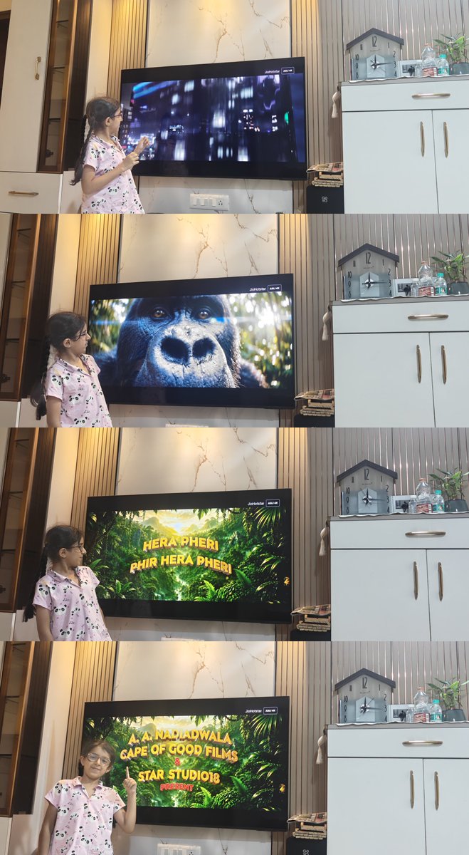 vdamechani's tweet photo. @JioHotstar Probably the first ones to watch on OTT...she was waiting for it to come online ....hope it's a fun watch @akshaykumar @iamjohnylever #Welcometothejungle https://t.co/qGdRVAVk4k