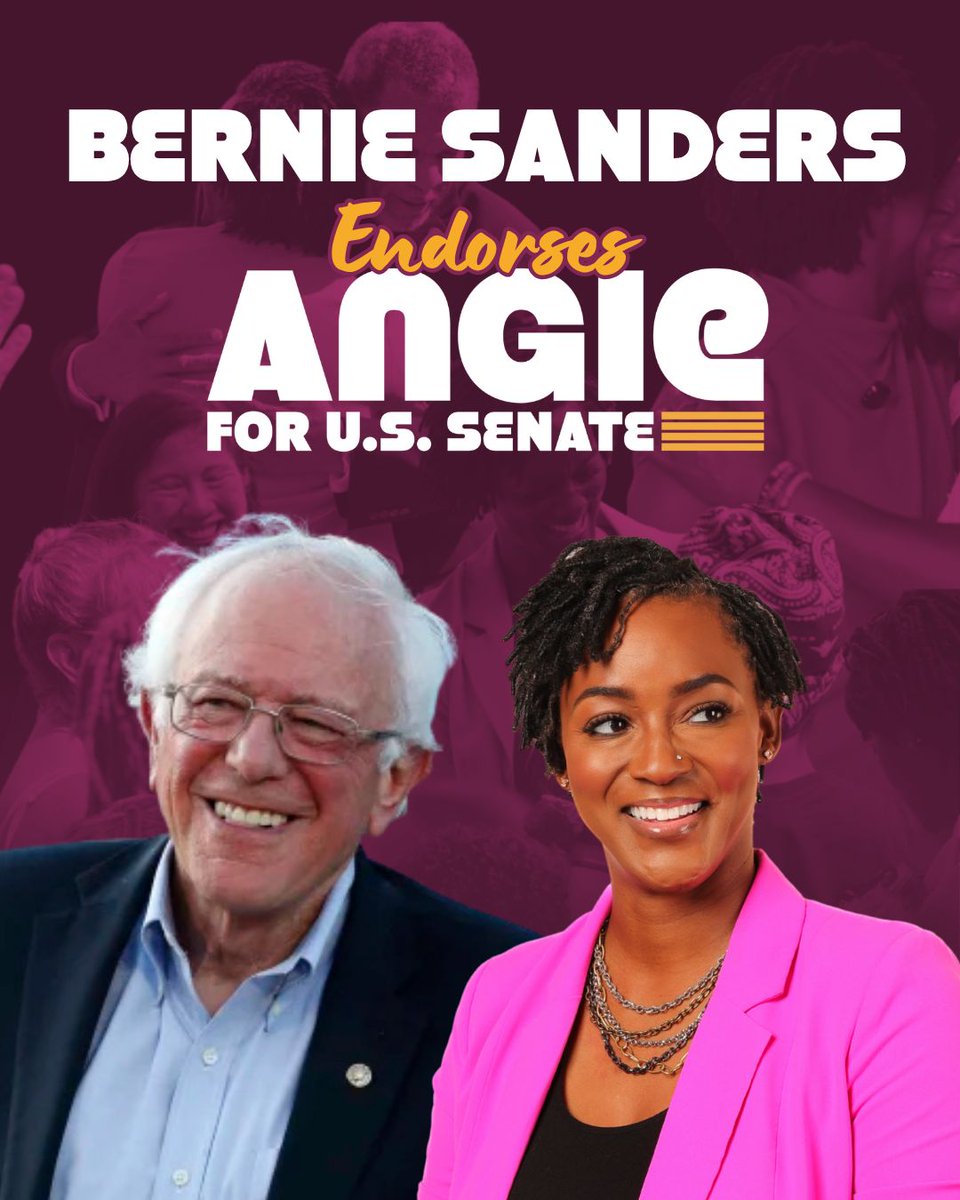 AngieNixon's tweet photo. Senator Bernie Sanders has been a champion for working people his entire career, and I’m proud to have stood alongside him in 2016 and to carry that fight forward today. https://t.co/1MyaUUAp31