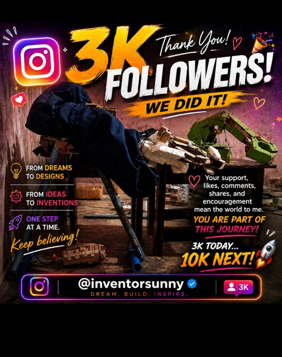 Inventor_Sunny's tweet photo. On Instagram 👍👍👍. Keep pushing
#fyp  #twit #robot https://t.co/UFRtB9i4mg