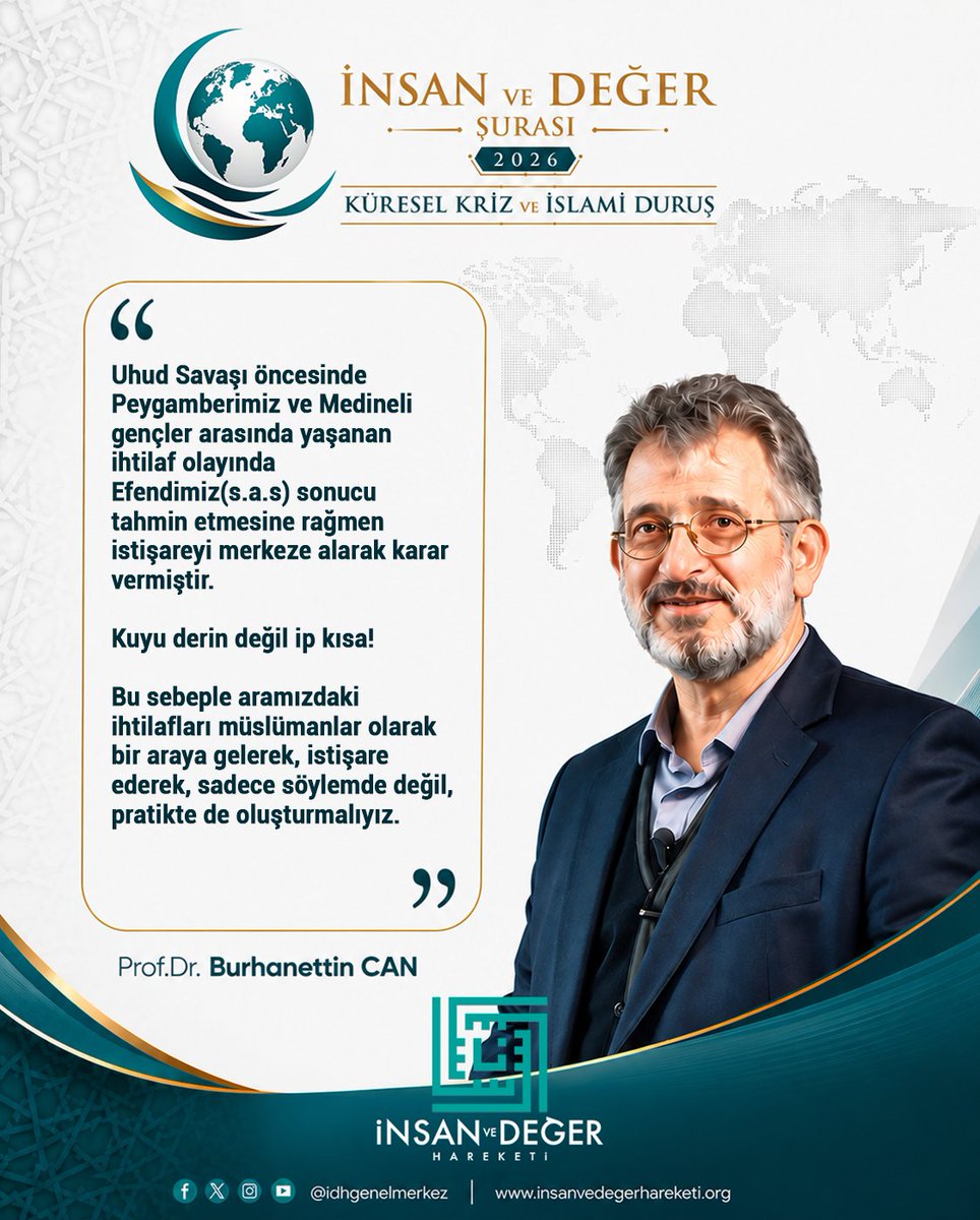 idhgenelmerkez's tweet photo. "Uhud Savaşı öncesinde Peygamberimiz ve Medineli gençler arasında yaşanan ihtilaf olayında Efendimiz(s.a.s) sonucu tahmin etmesine rağmen istişareyi merkeze alarak karar vermiştir.

Kuyu derin değil ip kısa! https://t.co/Y2tS4PMx5s