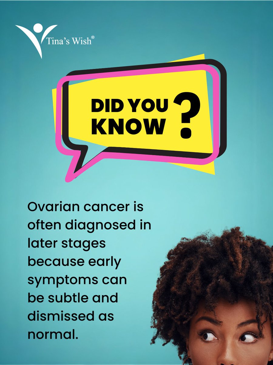 TinasWish's tweet photo. Ovarian cancer symptoms can be subtle and easy to dismiss.  

Persistent bloating, pelvic or abdominal pain, feeling full quickly, or changes in urinary habits shouldn’t be ignored. 

🎧 Learn more on What to Know Down Below®:  https://t.co/e878c1IRxY https://t.co/ipgbDJXxrj