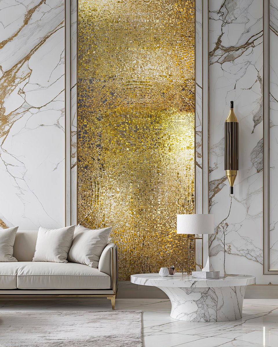 TrendGroup's tweet photo. When gold mosaic meets master craftsmanship, spaces transcend the ordinary. Traditional artistic techniques combine gold tesserae into architecture with a timeless, monumental elegance.
__
Traditional Aureo | Artistic technique
#trendgroup #trendmosaic #oneofone https://t.co/EZHC6VnvnP