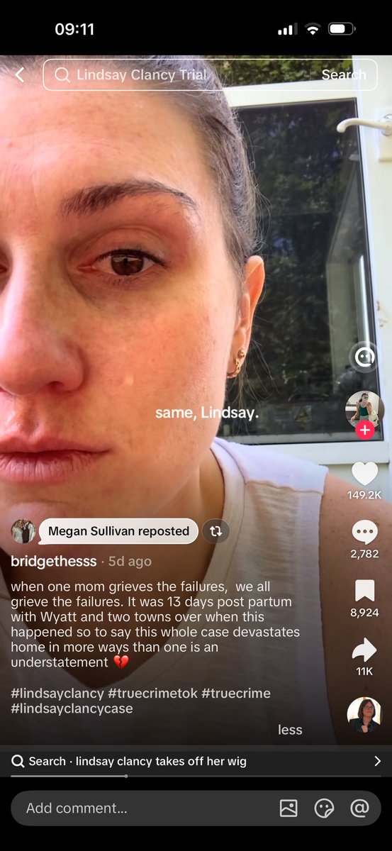 SharrellAnne2's tweet photo. Apparently “Same, Lindsay” is a trend on TikTok now.

Women are filming themselves crying. Some of them are holding their babies. “Same, Lindsay.” “We can all relate, Lindsay.” “I am Lindsay Clancy.”

No. We fucking cannot.

I was 16 years old when I had my first son. He was premature and I was worried sick about him. When they finally sent him home, they sent him with a monitor that kept going off. I didn’t sleep for the longest time because I was terrified something would happen to him while I was asleep.

By 21, I had three children. All three were mildly premature. They had their own issues. So did I. I was an extremely young mother, working full-time, exhausted and worried about them constantly.

I kept a little mirror nearby so when they were sleeping and it got too quiet, I could hold it under their noses just to make sure they were still breathing.

That was my anxiety.

I was scared my babies would die.

You know what I never thought about doing?

Killing them.

I never thought about strangling my children to death. I never blamed their dad for my anxiety. I never decided they were the reason I was struggling.

So I genuinely cannot wrap my head around mothers holding their living babies while looking into a camera and saying “Same, Lindsay.”

Same WHAT?

Mental illness is real. Postpartum mental illness is real. Hormones are real. Exhaustion is real. Anxiety is real. Feeling overwhelmed as a mother is real.

None of that makes me look at Lindsay Clancy and see myself.

Lindsay Clancy killed Cora, Dawson and Callan.

Three children.

And somehow, while everyone is crying for Lindsay and telling the internet how much they relate to her, those three babies keep getting pushed further and further into the background of their own deaths.

They are the ones I grieve for.

So if you mean you were exhausted, say you were exhausted. If you had postpartum depression, talk about postpartum depression. If you had intrusive thoughts that scared the hell out of you, TALK ABOUT THAT. Women absolutely need to be able to say those things and get help without shame.

But don’t hold your living child in your arms and tell me you’re “Lindsay.”

And if you genuinely mean it when you say “I am Lindsay Clancy,” get the fuck off TikTok, put your child somewhere safe and get help.

Because no, we cannot all relate.

I sure as hell don’t.