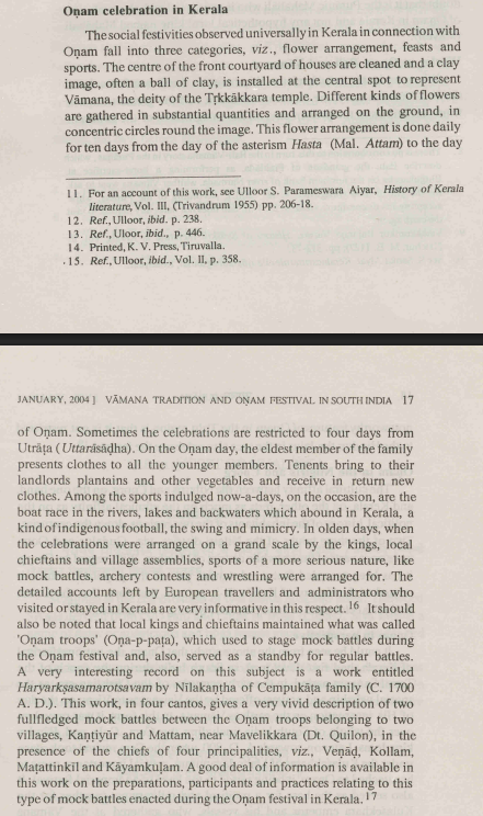 Siradhvaja's tweet photo. Onam was a Hindu/Āstika festival celebrating Vāmana's birth on Śrāvaṇa Dvādaśī until modernity, when it was turned into a desacralised ethno-fascist cultural fest centered around Malayāḷiness.

Even as late as Ullūr Paramēśvara Iyer (6 June 1877 – 15 June 1949), this was known. https://t.co/XY8ShyUeuL