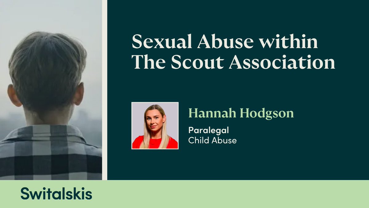 Switalskis's tweet photo. A significant judgment for survivors of childhood sexual abuse.

The High Court’s decision in TWG v The Scout Association provides important guidance on when organisations may be held responsible for abuse by someone in a position of trust.

Read more: https://t.co/JpflwhNYkW https://t.co/AQTysBUvRh