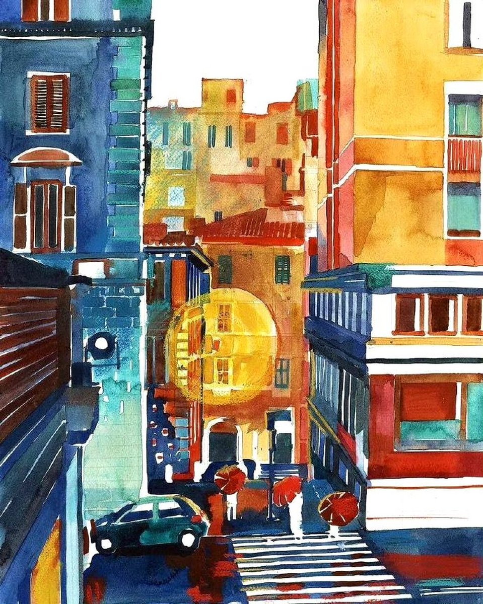 LindaAddo9's tweet photo. Tonight’s studio vibe is pure magic—getting hands-on with watercolor to capture the quiet glow of city skylines, no rules just feeling. Who’s joining my art jam this weekend  #ArtExperience #CreativeFlow https://t.co/PcyoQybqBW