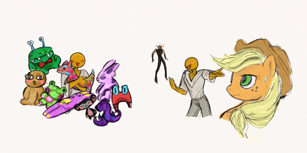 SashaSefe's tweet photo. #avm #alanbecker #kingorange #neonyellow #Gold
I needed this family – I missed them so much. I feel like Gold might be a little bit spoiled and have his own quirks. And about the drawing – it was my first time using Procreate. I uploaded the process video to my Google Drive. https://t.co/AiVTW4QBaa