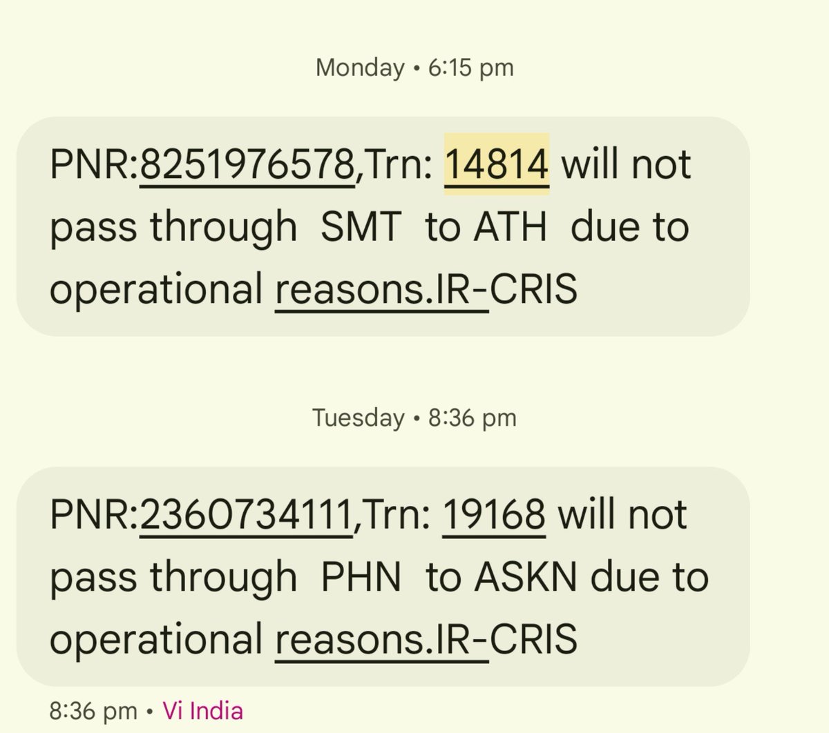 AtulTaneja12's tweet photo. @AshwiniVaishnaw @RailMadad Kindly see the attached screenshot..the train is diverted and I want to file a refund but no option is showing on rail one app. https://t.co/jKymH5Ra52