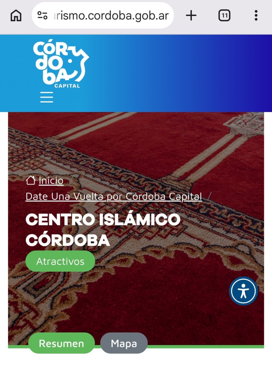 Elsifonliberal's tweet photo. 🔎 LA SHARIA EN EL CORAZÓN DE LA DOCTA

En sintonía con nuestra entrega N° 77, aquí podemos ver como la Municipalidad de Passerini promueve la cultura islámica dentro de nuestro territorio. Les recordamos que toda esta publicidad está financiada con los impuestos de cada cordobés que se rompe el culo trabajando. 

A continuación, verán capturas de la propia página de la Municipalidad, donde lo podrán corroborar entrado a los links. En las fotos se puede ver como se invita a dar una vuelta por Córdoba, retoricamente implantado la idea que también somos eso. También podrás observar a hombres con su lenguaje corporal suelto, a cara descubierta, en oposición a mujeres con un lenguaje corporal sometido, mirando hacia abajo , con su cuerpo totalmente cubierto. La Municipalidad no solamente avala el sometimiento sino que además lo promueve con nuestros impuestos. 

Que el lector saque sus propias conclusiones, la evidencia fue puesta  a su consideración. 

AGENCIA CÓRDOBA TURISMO: Templo Islámico 
https://t.co/AgaabwdVqh

AGENCIA CÓRDOBA TURISMO: 
Mezquita 
https://t.co/Ep9MigVdIF

📌 el sifón liberal