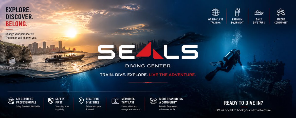Scuba_Directory's tweet photo. 🎉 Welcome Seals Diving Center to TheScubaDirectory!
📍 Beirut, Lebanon
👉https://t.co/WpX3ORQ2Sb
#DiveShop #ScubaDivingMag #PADI #paditv #scubadivelife #scubadive #scubadiving #divelife #scuba #dive #diving #divetrip #divetravel #scubatravel #scubatravellers https://t.co/POst7WRdVa