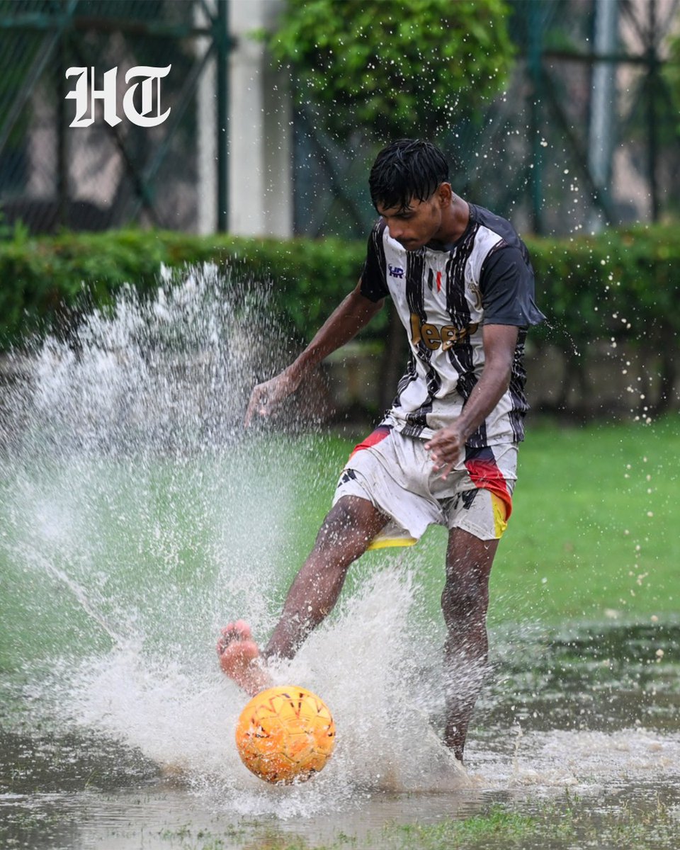 htTweets's tweet photo. #InPhotos: Young football players were seen enjoying a match in the rain at the Barua Football Training Center in Noida Stadium, Sector 21A, on Thursday.

(📷: Sunil Ghosh/HT)

📲 For News on the go, Download HT app. Click https://t.co/UY76F4VjRA https://t.co/uvb0wuY7sq