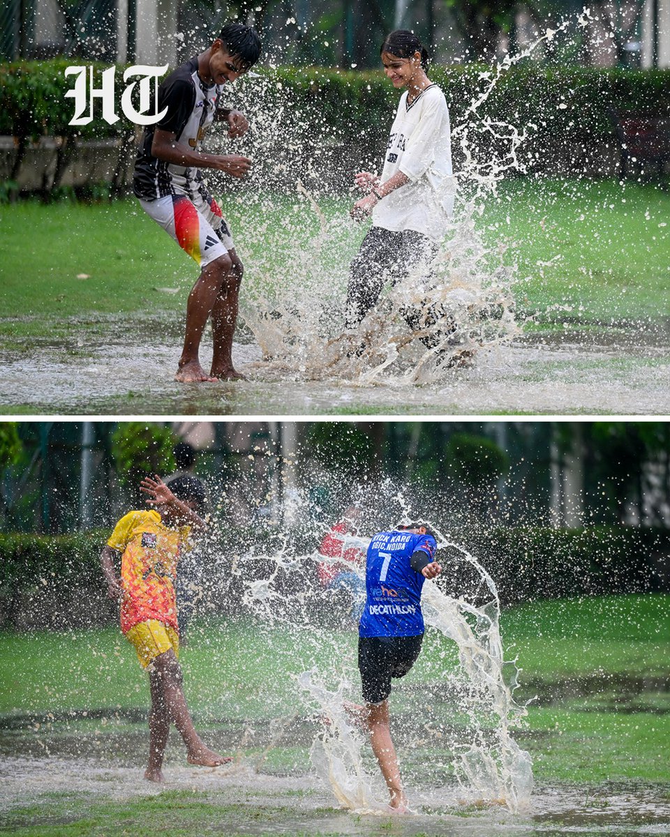 htTweets's tweet photo. #InPhotos: Young football players were seen enjoying a match in the rain at the Barua Football Training Center in Noida Stadium, Sector 21A, on Thursday.

(📷: Sunil Ghosh/HT)

📲 For News on the go, Download HT app. Click https://t.co/UY76F4VjRA https://t.co/uvb0wuY7sq