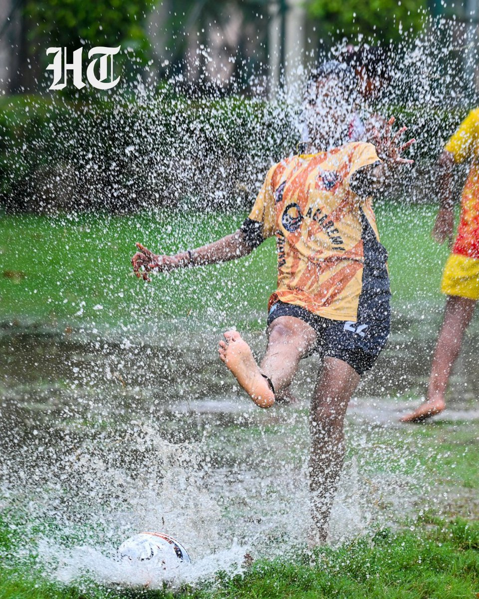 htTweets's tweet photo. #InPhotos: Young football players were seen enjoying a match in the rain at the Barua Football Training Center in Noida Stadium, Sector 21A, on Thursday.

(📷: Sunil Ghosh/HT)

📲 For News on the go, Download HT app. Click https://t.co/UY76F4VjRA https://t.co/uvb0wuY7sq