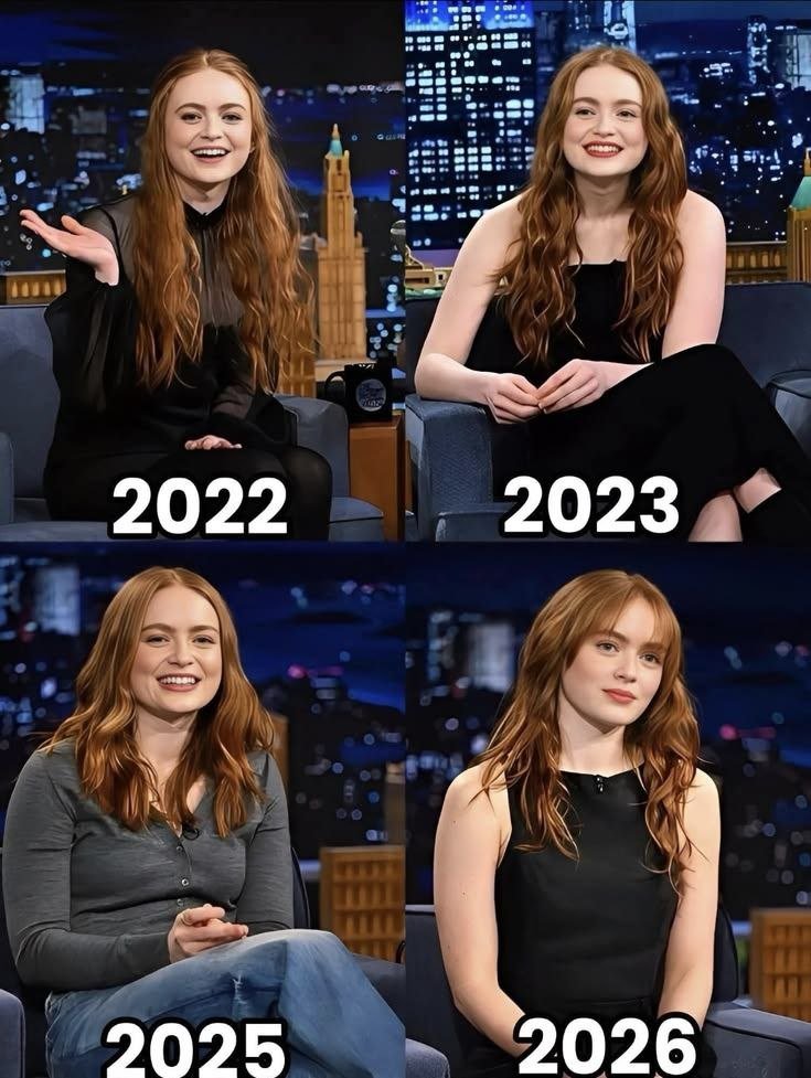 Yuvikajat's tweet photo. Sadie Sink ke saal-ba-saal glow-up 🔥
2022 se 2026 tak same vibes, different eras ✨ https://t.co/zWcesgfiyU