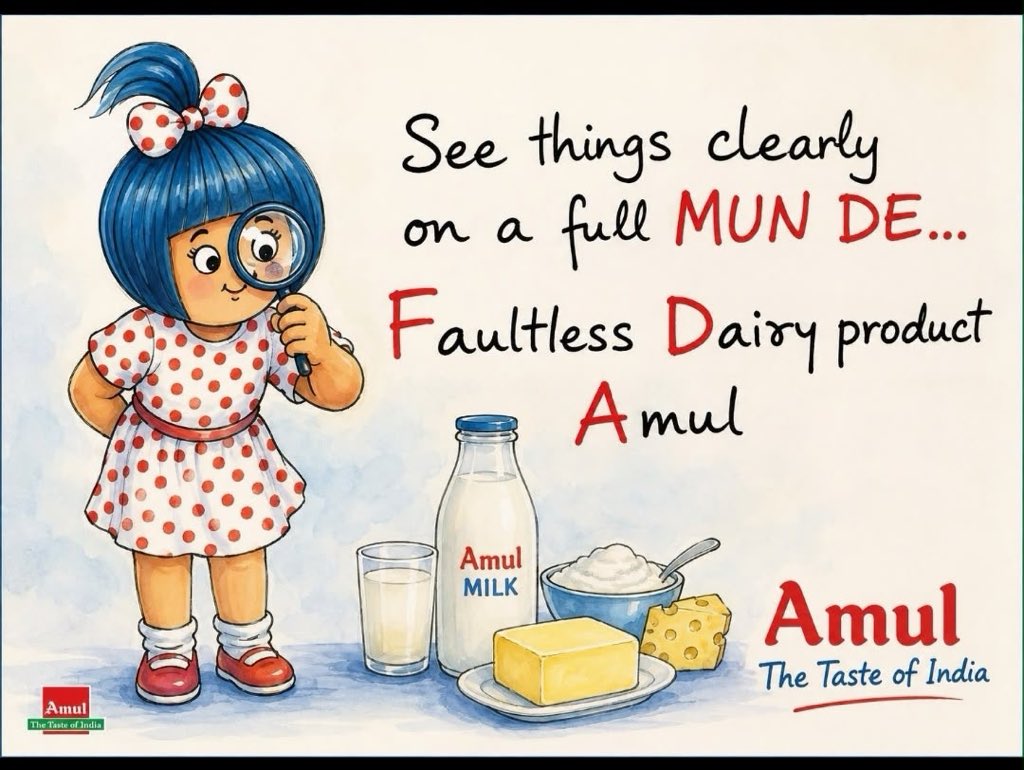 mangeshjoshi's tweet photo. Classic one !! 👌 @Amul_Coop https://t.co/X37faIta3L