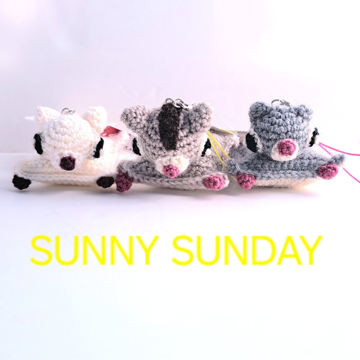 ami_SunnySunday's tweet photo. 隙間需要あみぐるまー
主に動物のあみぐるみを作っています
11月14日(土)・15日(日)東京ビッグサイトで開催のデザフェス64にあみぐるみ向上委員会で参加します

#あみぐるみ #amigurumi
#モモンガ #フクロモモンガ　#flyingsquirrel #sugerglider
#ミーアキャット #カメレオン
#エキゾチックアニマル https://t.co/BTyF7GF4qR