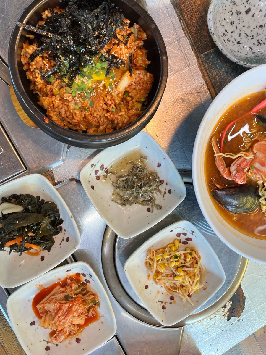 Chrisdu79's tweet photo. Just tried crispy kimchi fried rice with soft-boiled egg at a tiny Korean spot downtown—umami explosion that hits different!  Must-try for foodies exploring global flavors.， https://t.co/Db2IcszucK