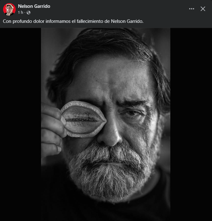 LuisCarlos's tweet photo. Ha fallecido Nelson Garrido, maestro de fotografía y disidencias. https://t.co/vJtXpRAjCD