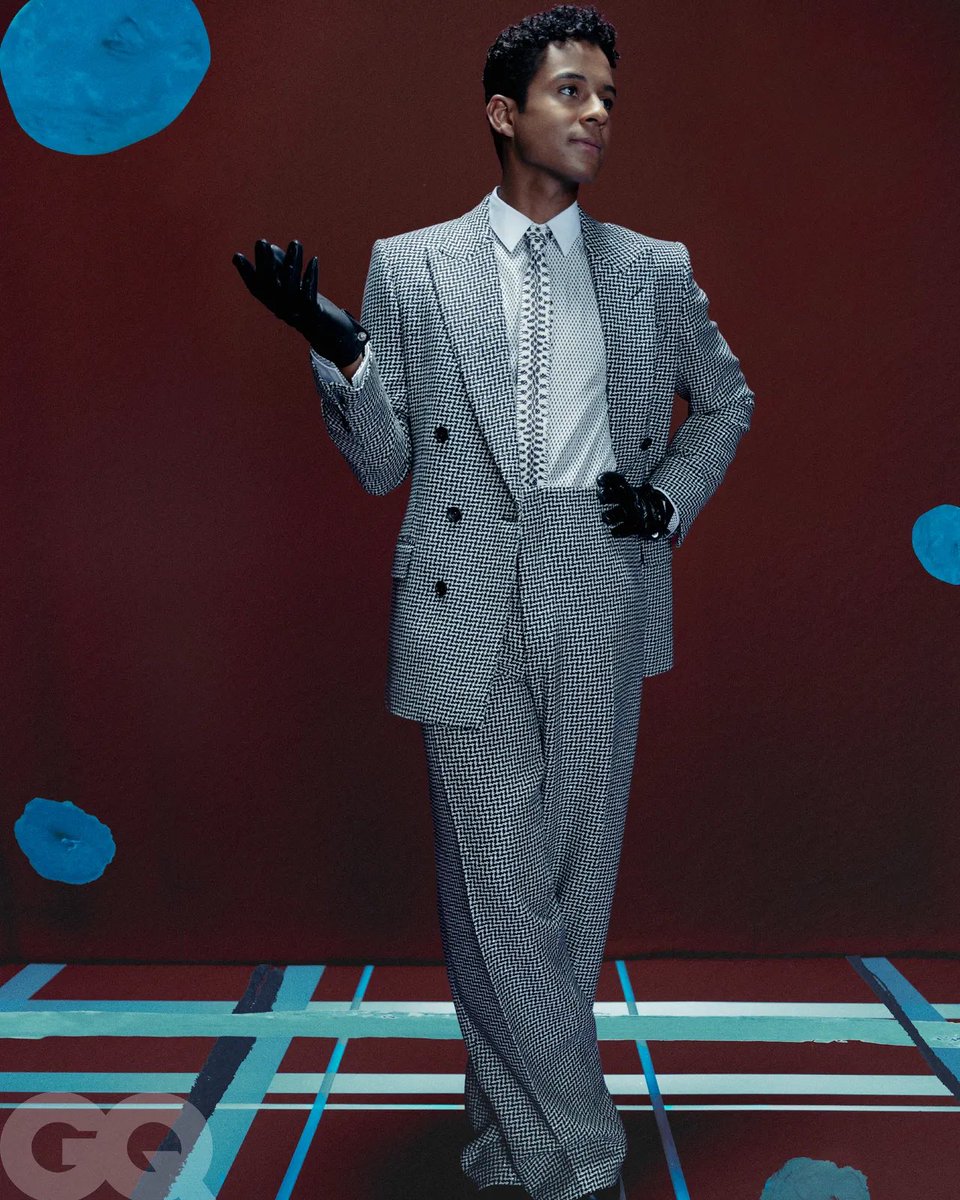 NIYMUSE's tweet photo. Jaafar Jackson for GQ Middle East Ph. by Callum Hutchinson, style by Danyul Brown https://t.co/O6Boz114BL
