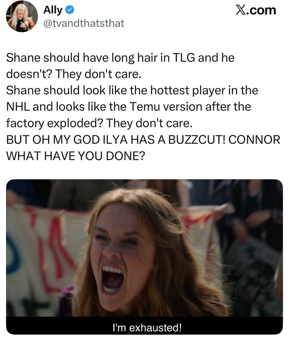 wassuphifza's tweet photo. genuinely sick to my stomach how people making jokes about ilya’s hair led to bodyshaming hudson. and this is the same fandom that was complaining about harris not being fat. https://t.co/HpgUXAx3h2