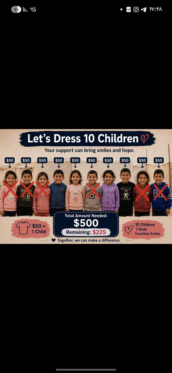 AlAmal_camp's tweet photo. 🤍 Only $225 remains to complete the children's initiative.

Every quote and every donation brings us closer to our goal. Please quote this post and help us finish it. 
https://t.co/SPrhYaPY8n https://t.co/anOB7Svuva
