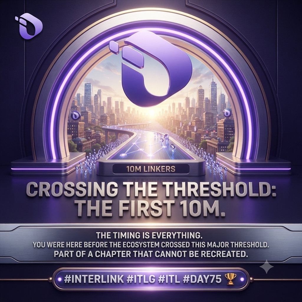 surya_sirya's tweet photo. What makes the first 10M special is not simply the size of the group.
It is the timing.
These Linkers became part of InterLink before the ecosystem crossed this major threshold, making their participation part of a chapter that cannot be recreated.
#INTERLINK #ITLG #ITL #DAY75 ๐