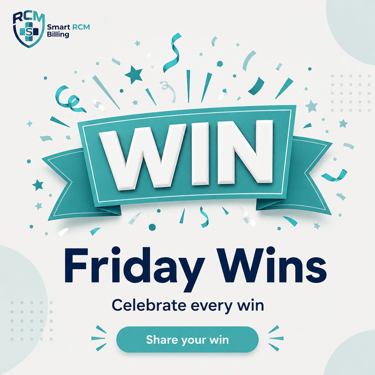 Smartrcmbilling's tweet photo. Friday Wins

Friday wins 🎉 Drop one billing win from this week 👇 big or small, let's celebrate it!

Website : https://t.co/VjJNSbfjry

#FridayWins #MedicalBilling #RCM #Engagement #SmartRCMBilling #Healthcare #MedicalPractice #Doctors #USA #Engagement https://t.co/XthlZ7Kqhl