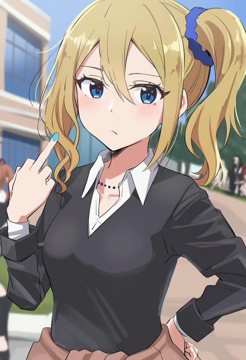 Illyasaka's tweet photo. Middle finger up and still looking this good~ 🖤
You really thought I was gonna be nice today? Cute. Keep staring if you want, just don’t forget who’s in charge here 😌

https://t.co/EZaxB6jErQ https://t.co/Aam6EWss2A