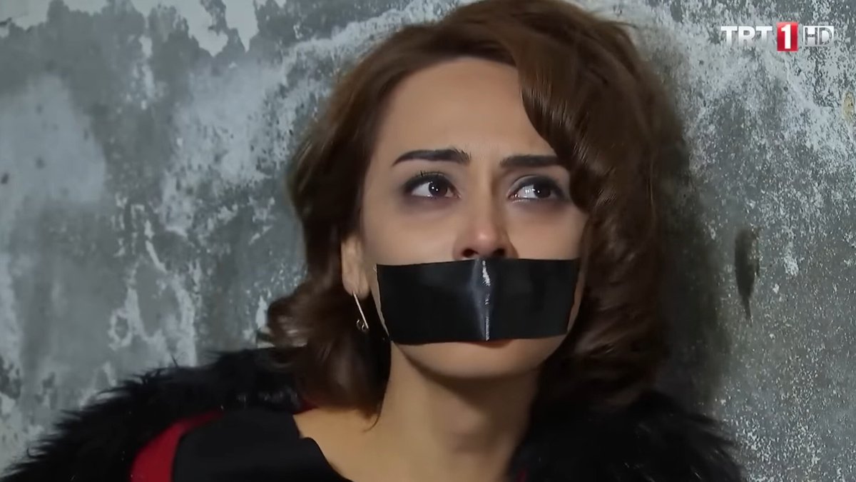 SupermoKhai's tweet photo. Ezgi Baran tied up and tape gagged - Adini Sen Koy Episode 162 (1) https://t.co/8MlRxYO8uN