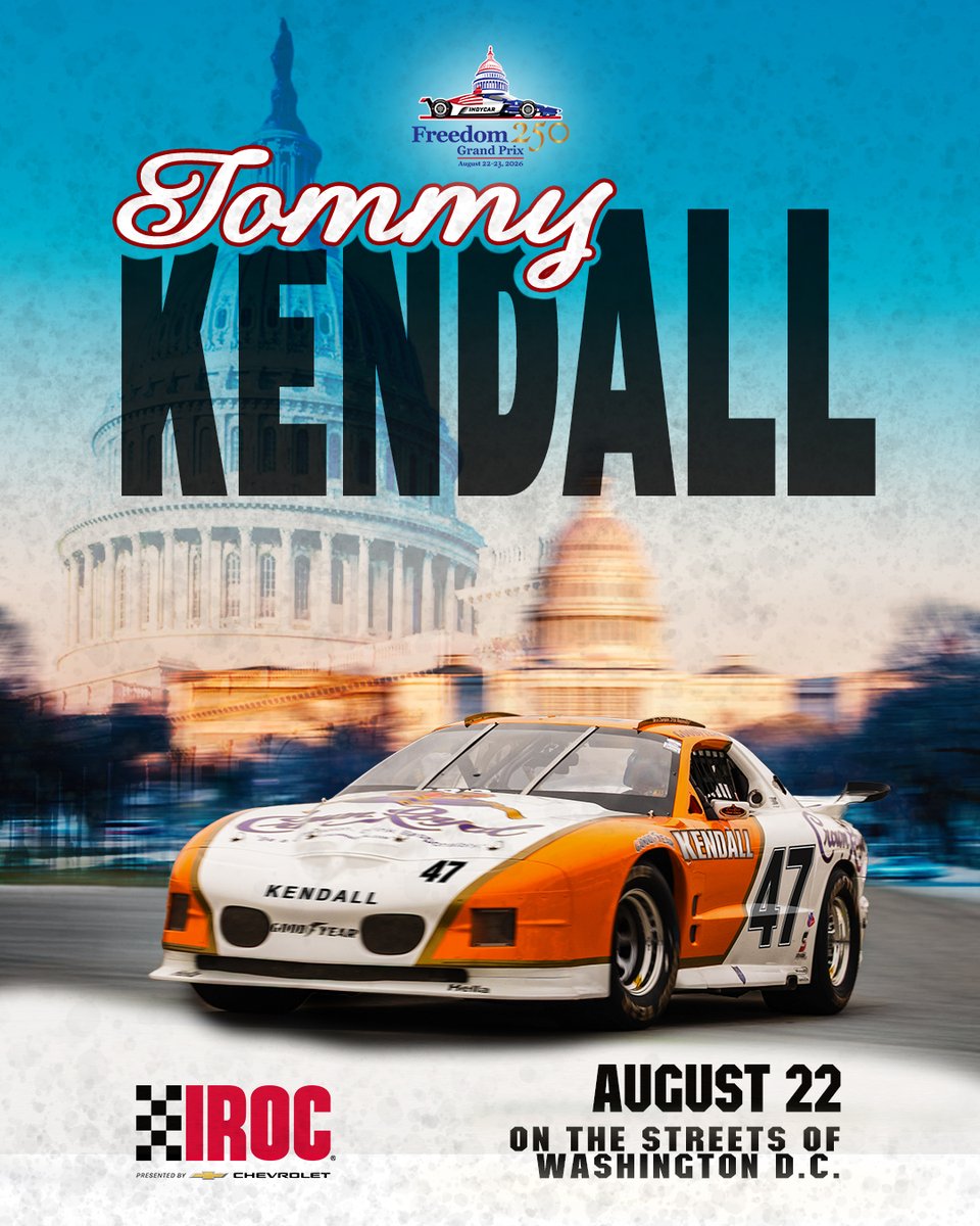 irocofficial's tweet photo. Tommy Kendall is in.

Four-time Trans-Am Series champion and IROC veteran Tommy Kendall will be filling in for Dario Franchitti on the streets of Washington, D.C.

Watch IROC live Saturday, August 22, on FOX One 3pm/4pm ET or FS1 on Sunday for a re-airing. https://t.co/0T7qhKcruj