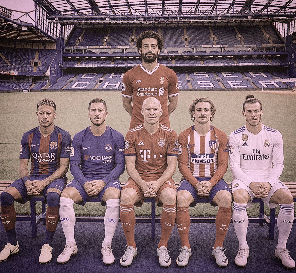 damzychillin's tweet photo. Without being biased ,who should stand for Mohamed Salah to seat. https://t.co/fwgmtuet2x
