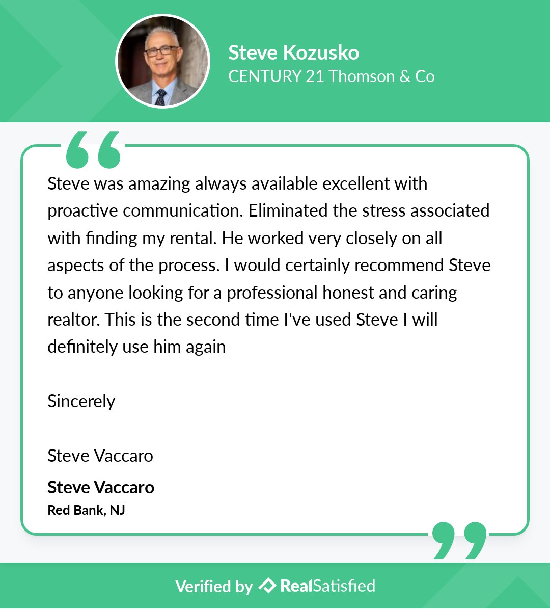 SteveK4Homes's tweet photo. Thank you for your kind words. I appreciate the repeat business!
See my reviews: https://t.co/ViSpJLCYgy
via @realsatisfied https://t.co/6L3P5v7dK5