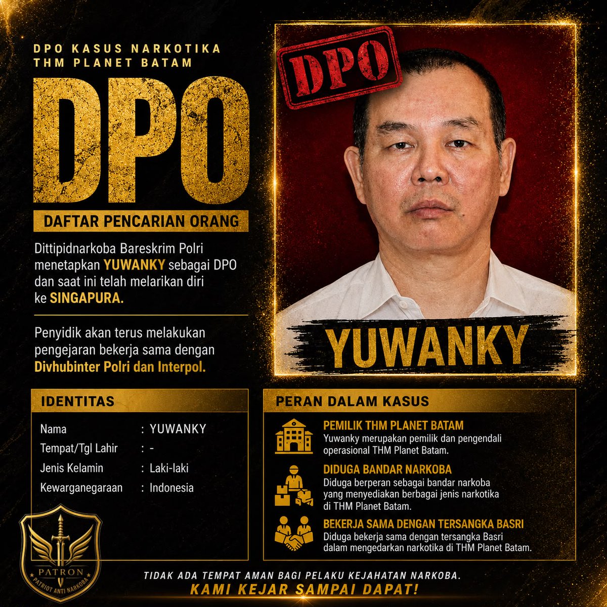 Adilaihsani's tweet photo. Semoga kerja sama dengan Divhubinter dan Interpol bisa membantu melacak keberadaan DPO. #LawanNarkoba #DittipidNarkoba #BareskrimPolri https://t.co/ejjA6xW1ZX